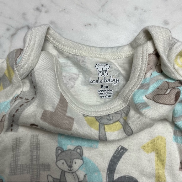 Koala Baby Carter's Bear Animal Print Long Sleeve Bodysuit 6M - Picture 6 of 8